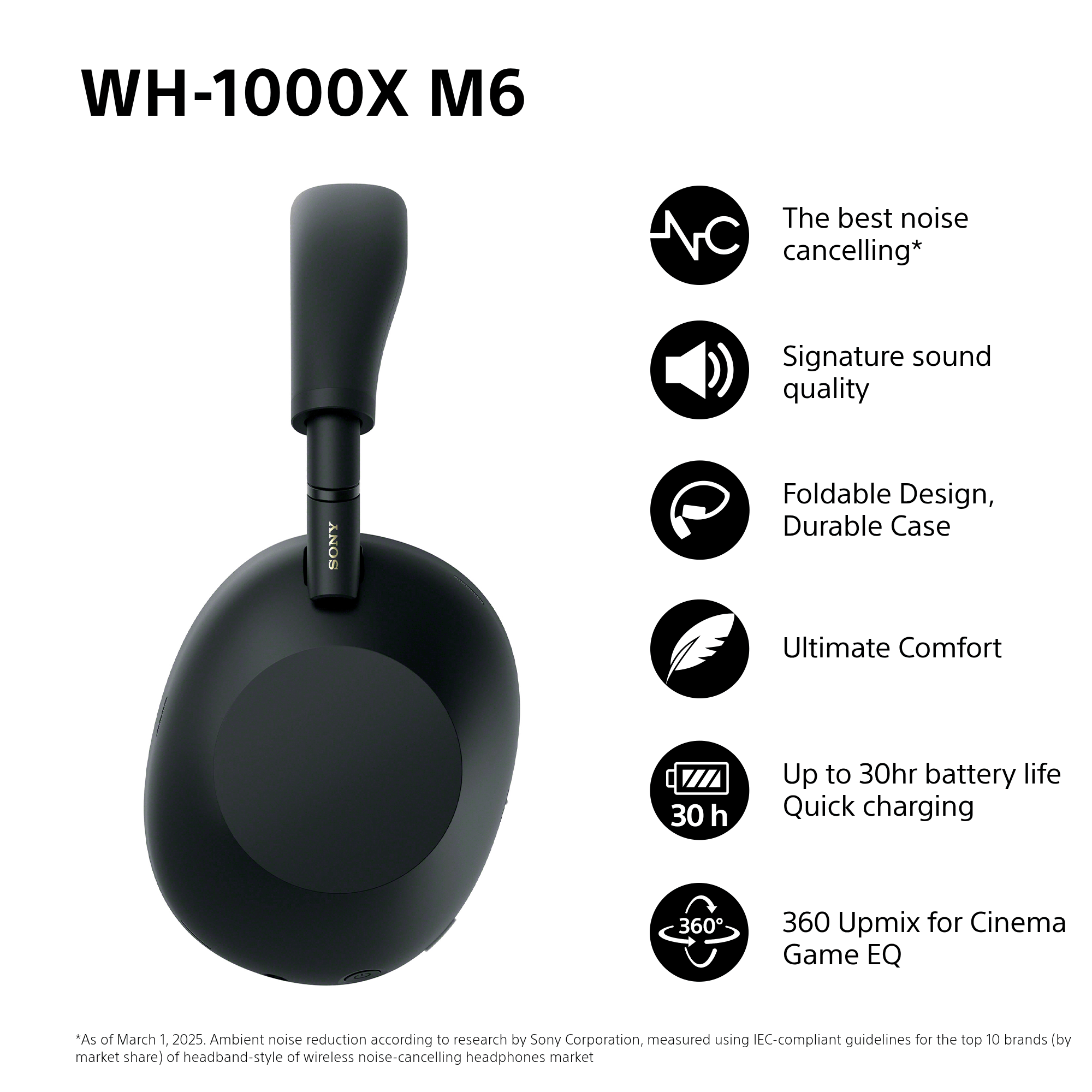 1000X series | WH-1000XM6 Wireless Noise Cancelling Headphones سماعات لا سلكية