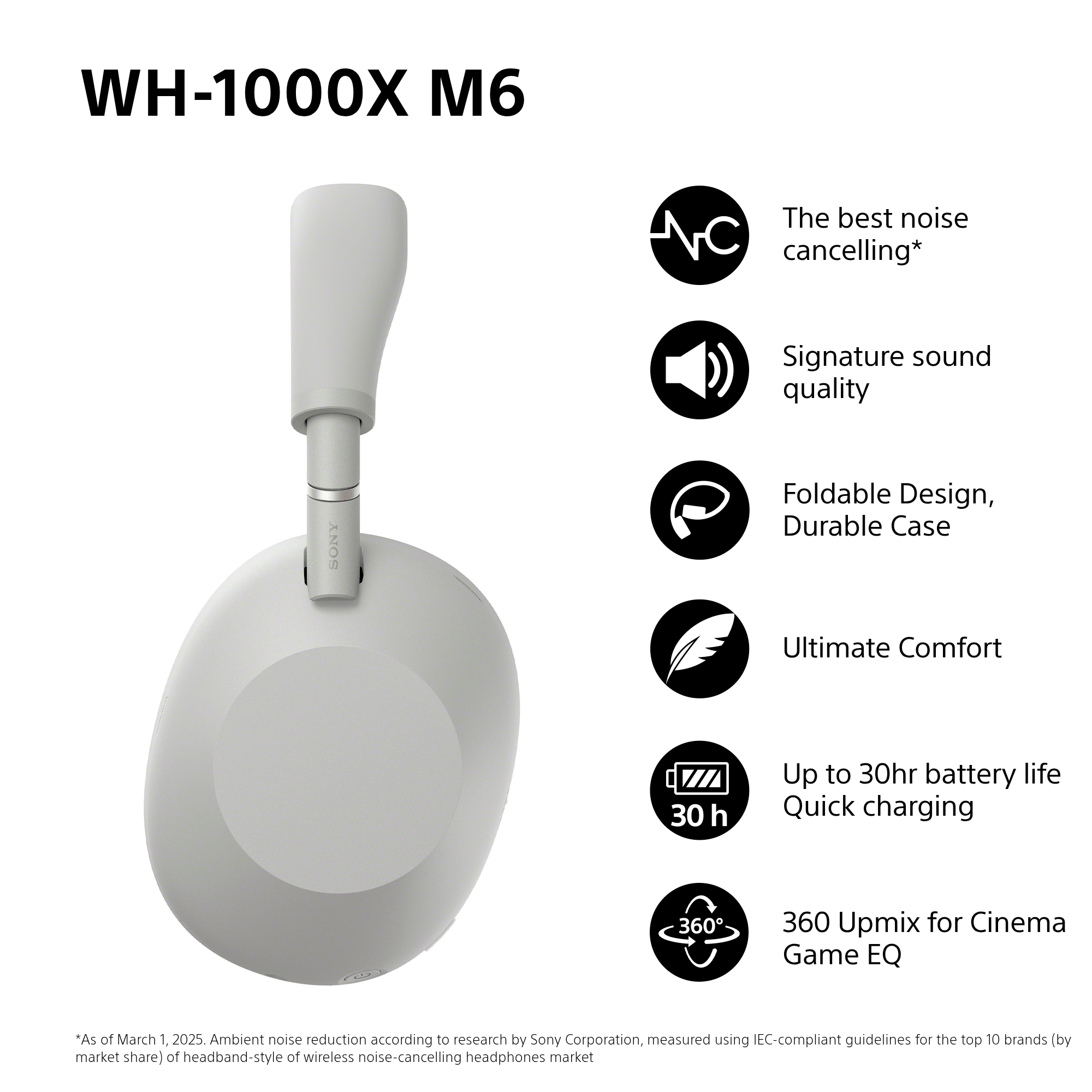 1000X series | WH-1000XM6 Wireless Noise Cancelling Headphones سماعات لا سلكية