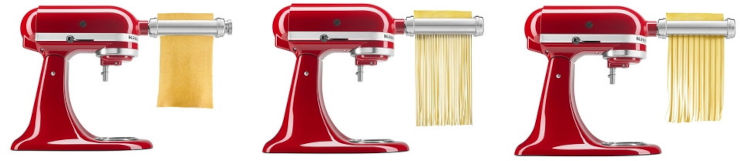 3-Piece Pasta Rolling and Cutting Set KitchenAid 5KSMPRA طقم مكون من 3 ملحقات لتمديد وقطع المعكرونة