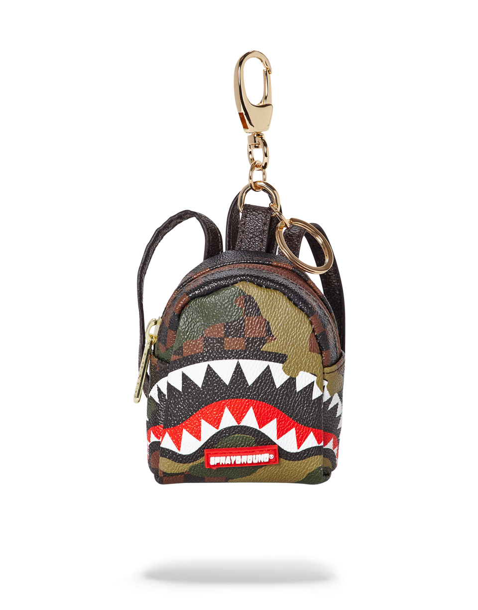 CAMO CHECKERED SHARK KEYCHAIN