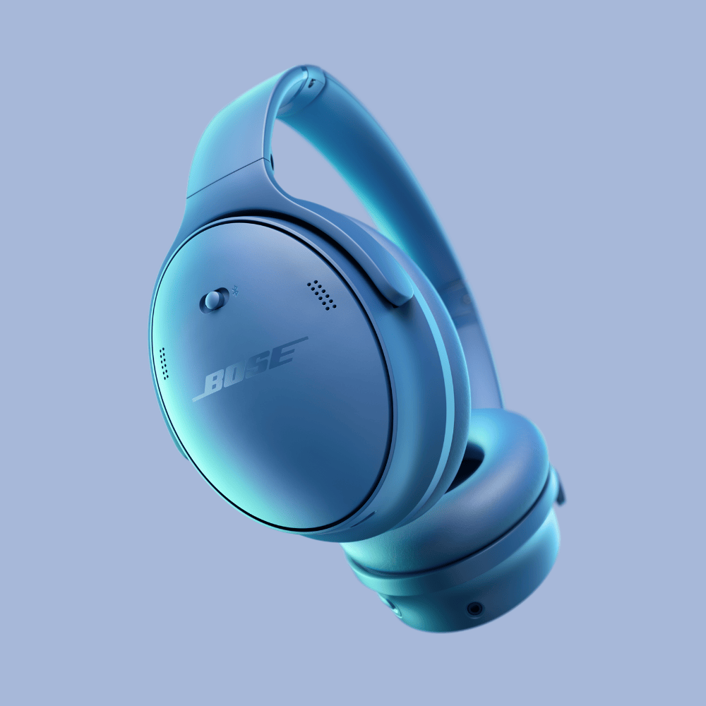אוזניות ביטול רעשים אלחוטיות Bose QuietComfort Headphones בצבע כחול ג'ינס