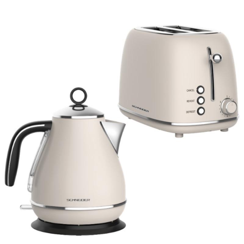 طقم محمصة وغلاية بتصميم ريترو