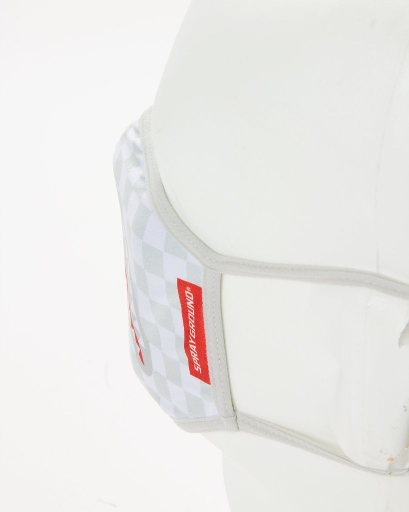 SHARKS IN PARIS (WHITE) FORM-FITTING MASK