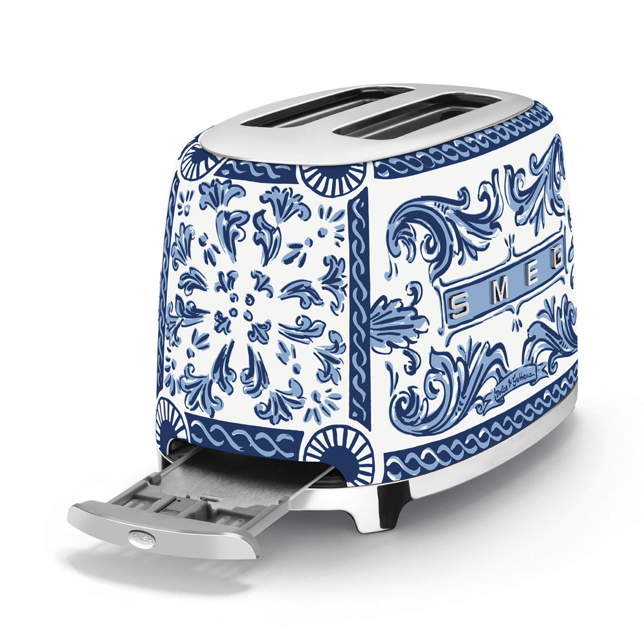 محمّصة توست لشريحتين بتصميم خاص من Smeg موديل TSF01DGB – إصدار خاص Dolce & Gabbana (D&G)